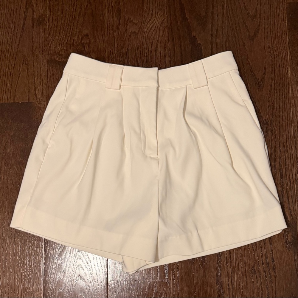Meshki High Waist Cream Shorts